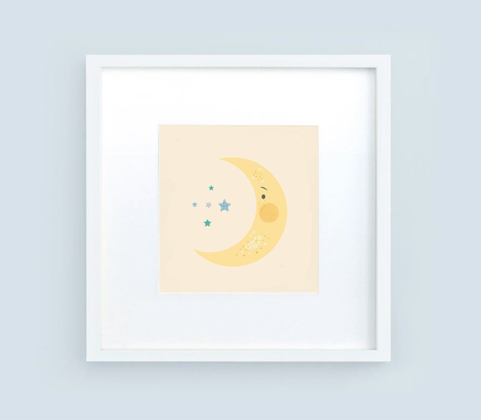 Moon and Stars Nursery Print Nursery Print Celestial Art Etsy