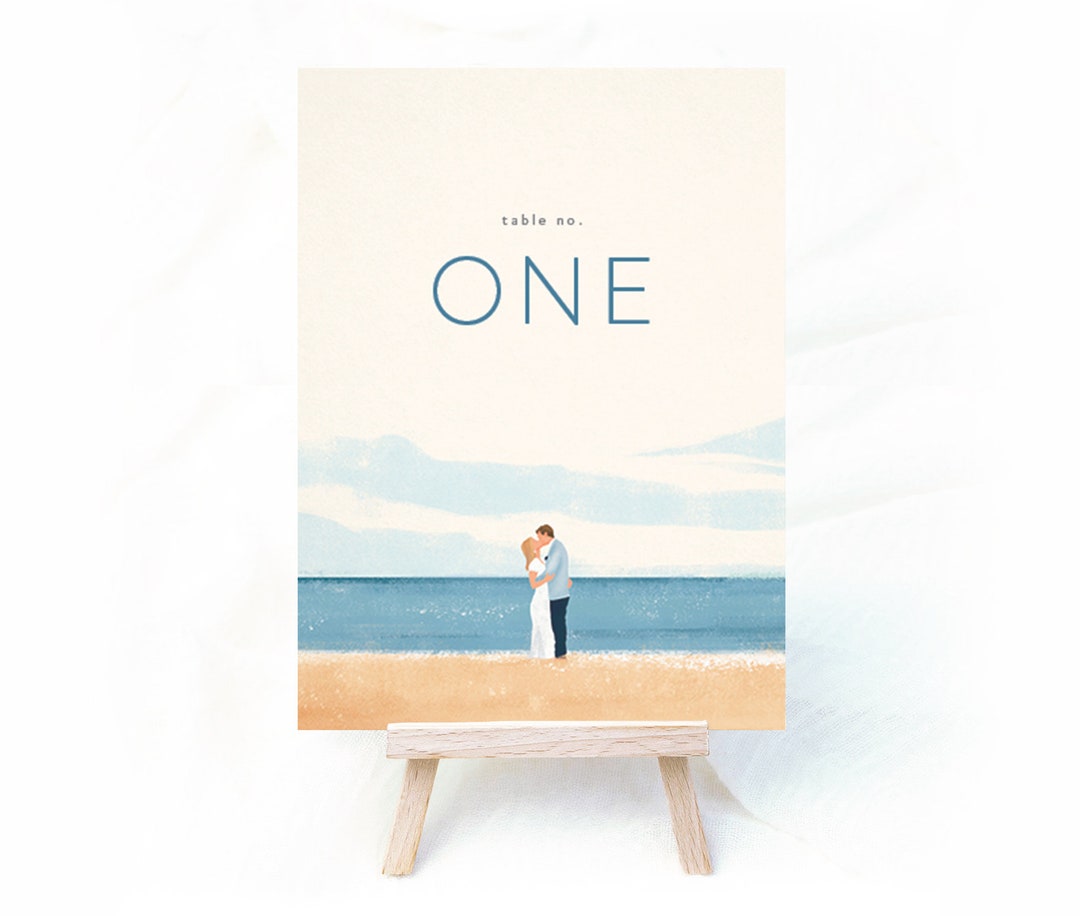 Printable Beach Wedding Table Numbers Destination Wedding Etsy