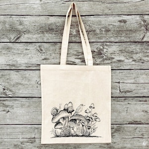 Hand-printed jute bag gym bag forest forest