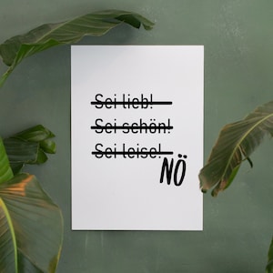 Art Print Poster Fine Art Nope Feminism Womenrights