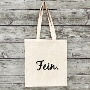 Hand-printed jute bag gym bag feminism saying