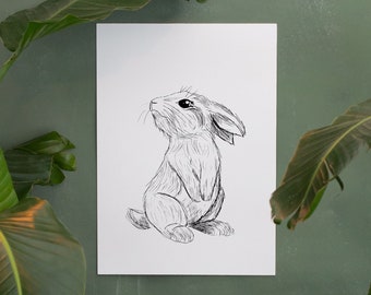 Art print poster bunnies Easter rabbits
