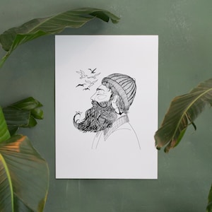 Art Print Poster Aquarius Sailor Seaman