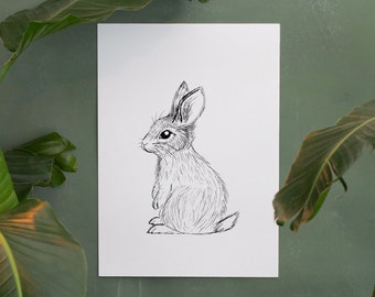 Art print poster bunnies Easter rabbits