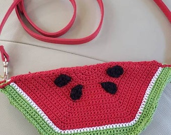 Crossbody Purse, Crossbody, Watermelon Purse, Small Purse, zipper purse, red purse