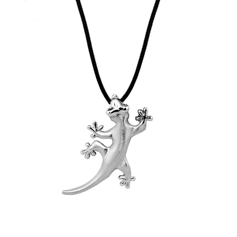 Lizard Necklace Sterling Silver Lizard Gecko Jewelry Gift Etsy