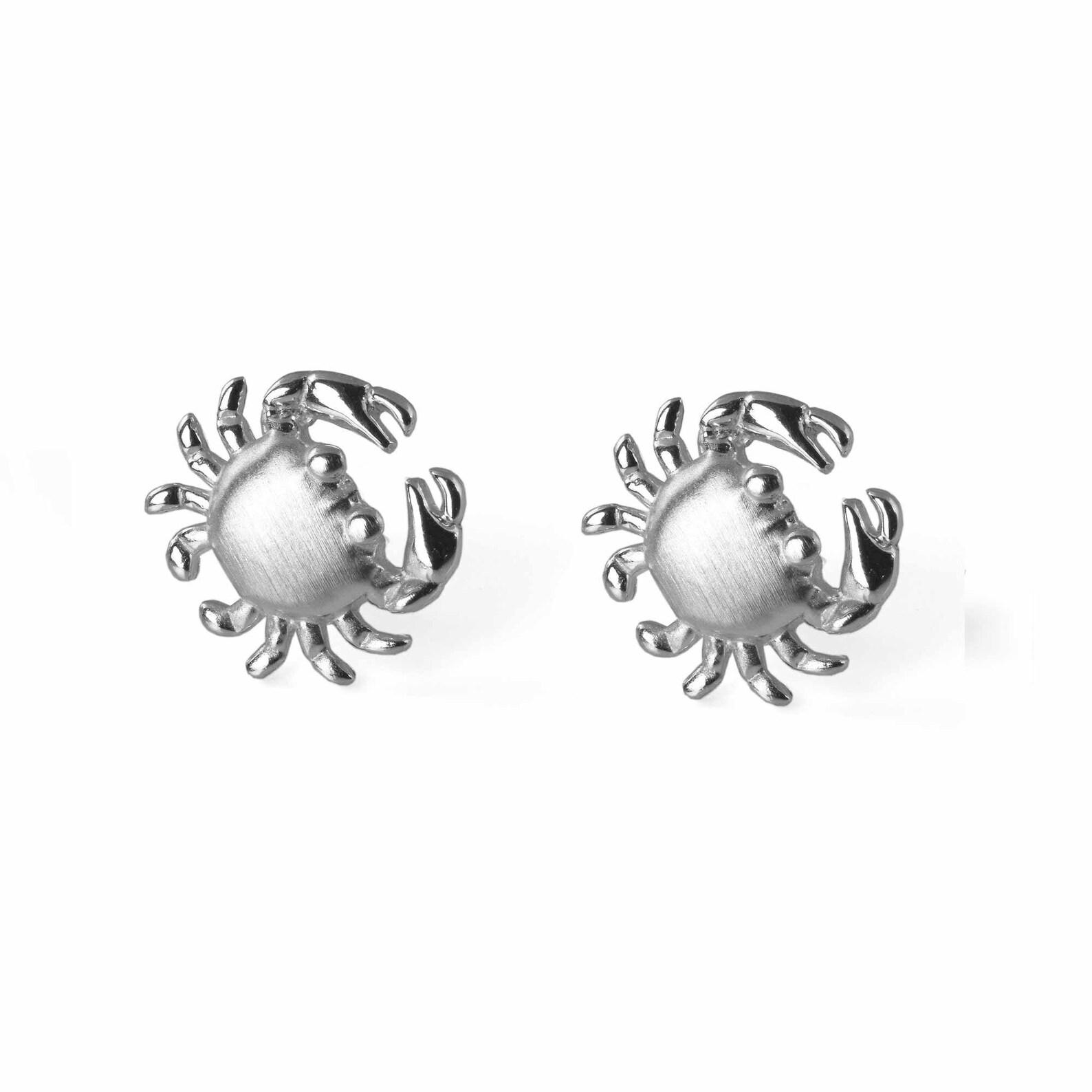 Crab Earrings Sterling Silver Crab Stud Earrings Crab Etsy