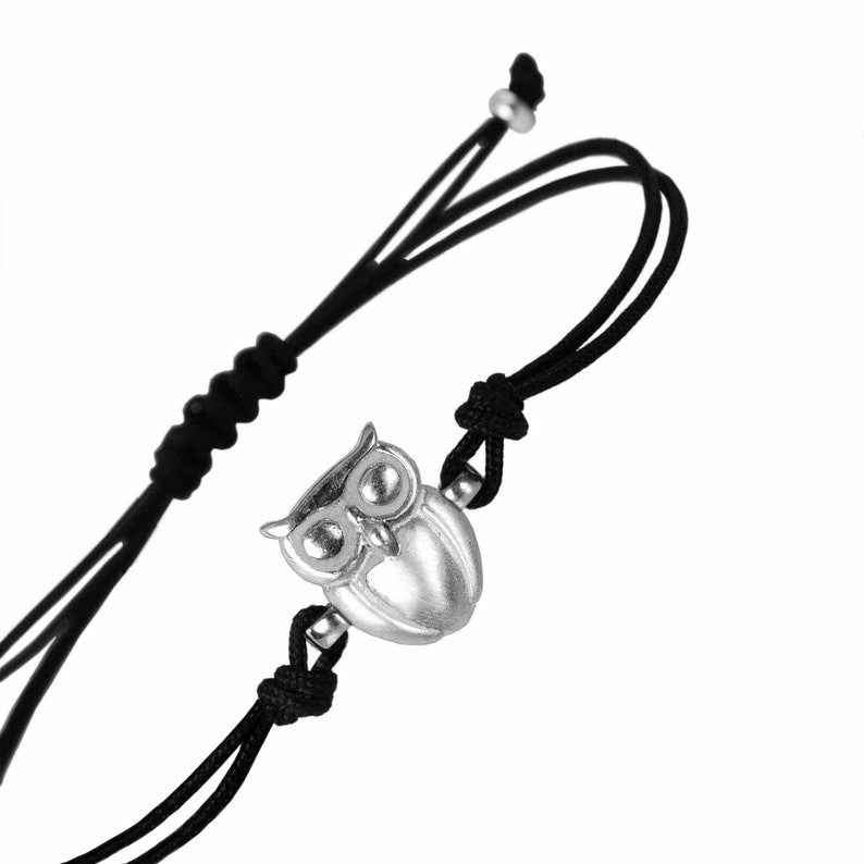 Owl Bracelet Sterling Silver Owl Lover Jewelry Gift for Her Etsy