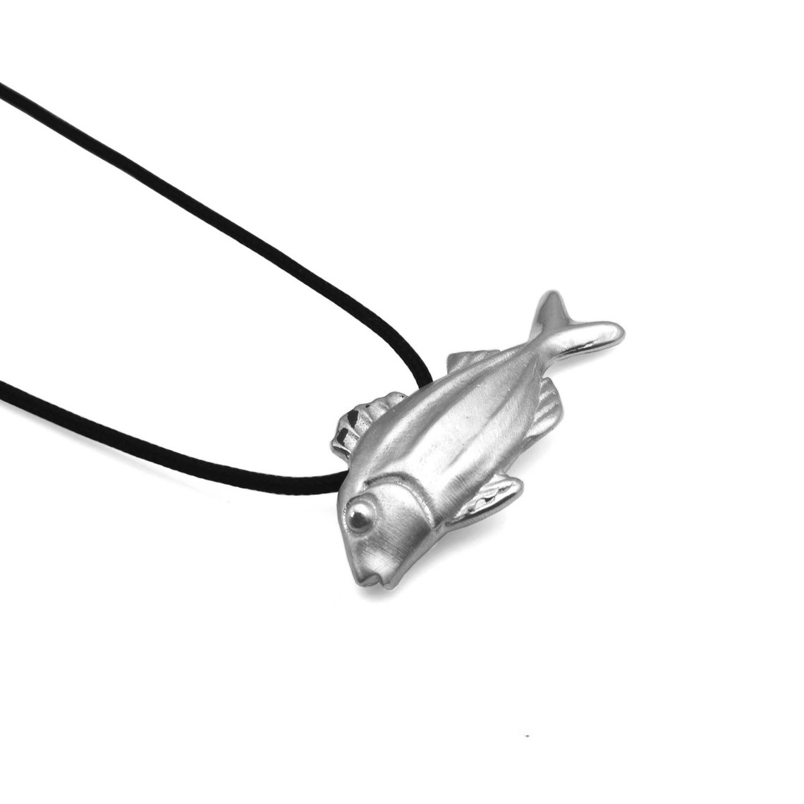 Fish Necklace Sterling Silver Fish Jewelry Etsy