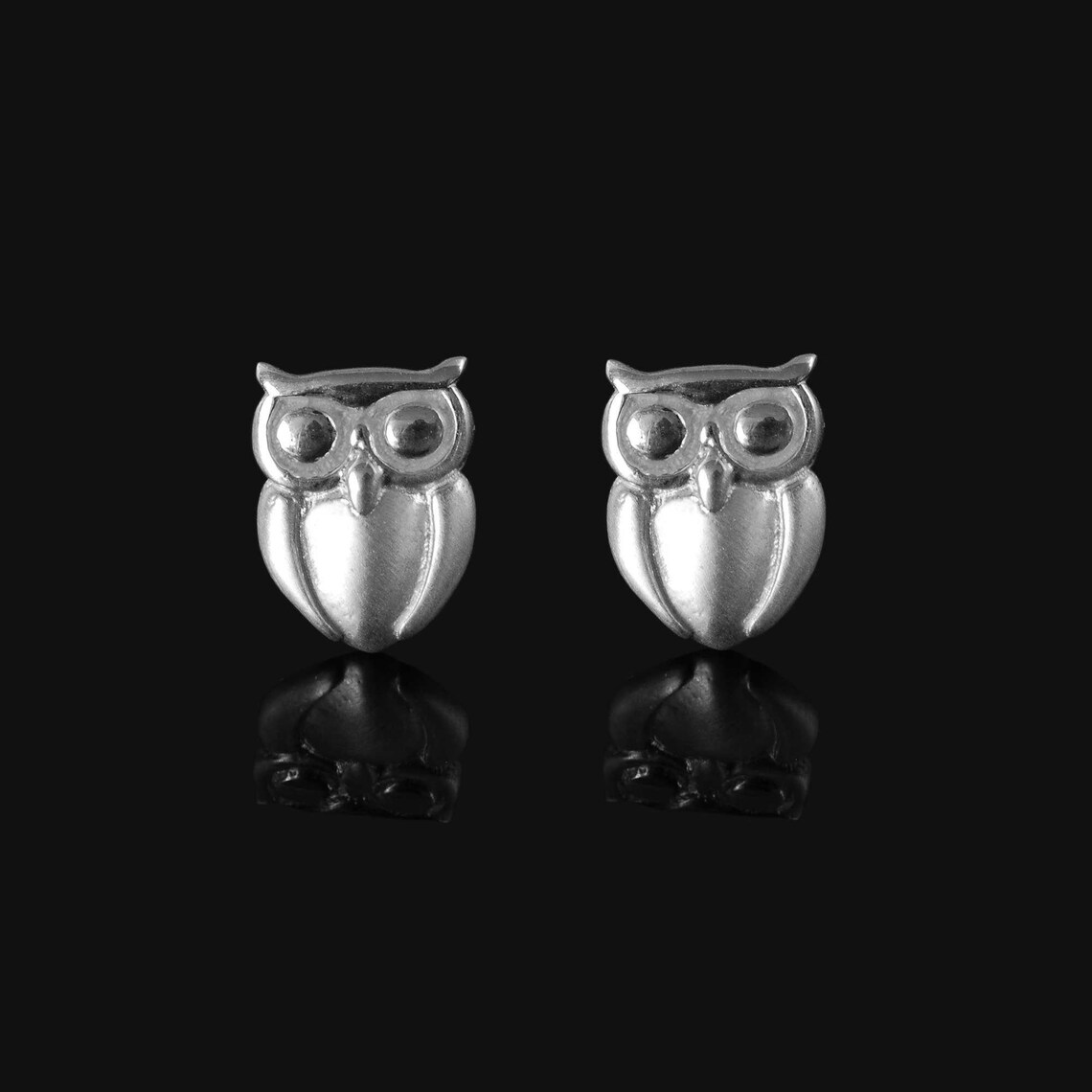 Owl Earrings Sterling Silver Owl Stud Earrings Jewelry Gift Etsy