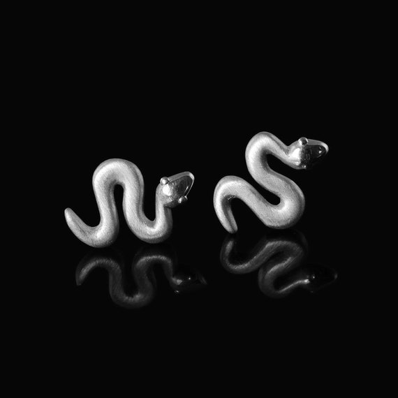 Sterling silver snake stud earrings Clearance