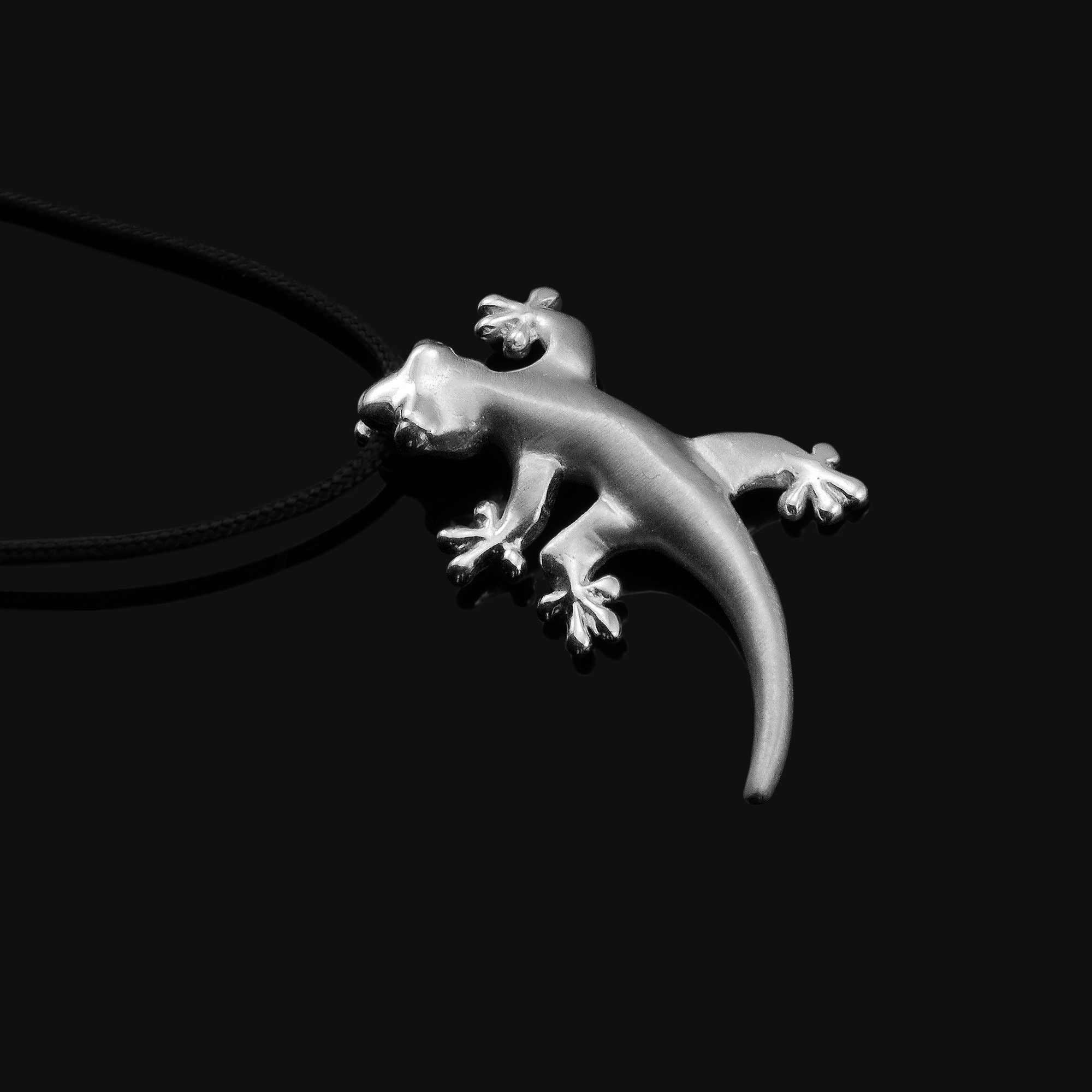 Lizard Necklace Sterling Silver Lizard Gecko Jewelry Gift Etsy
