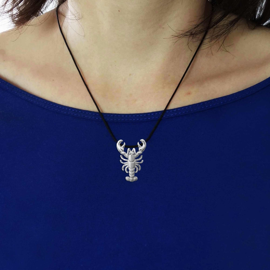 Lobster Necklace Sterling Silver Lobster Jewellery Lobster Etsy
