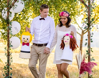 Customizable bridal couple Piñatas