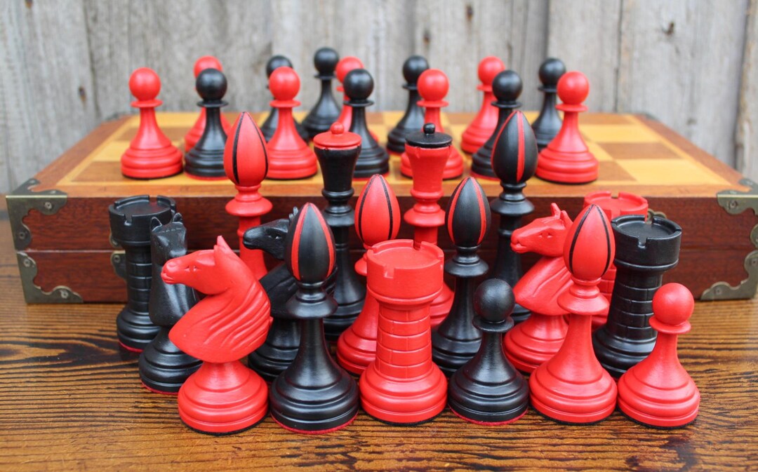 Volcano Chess Rook Wooden Chess Set ,,volcano