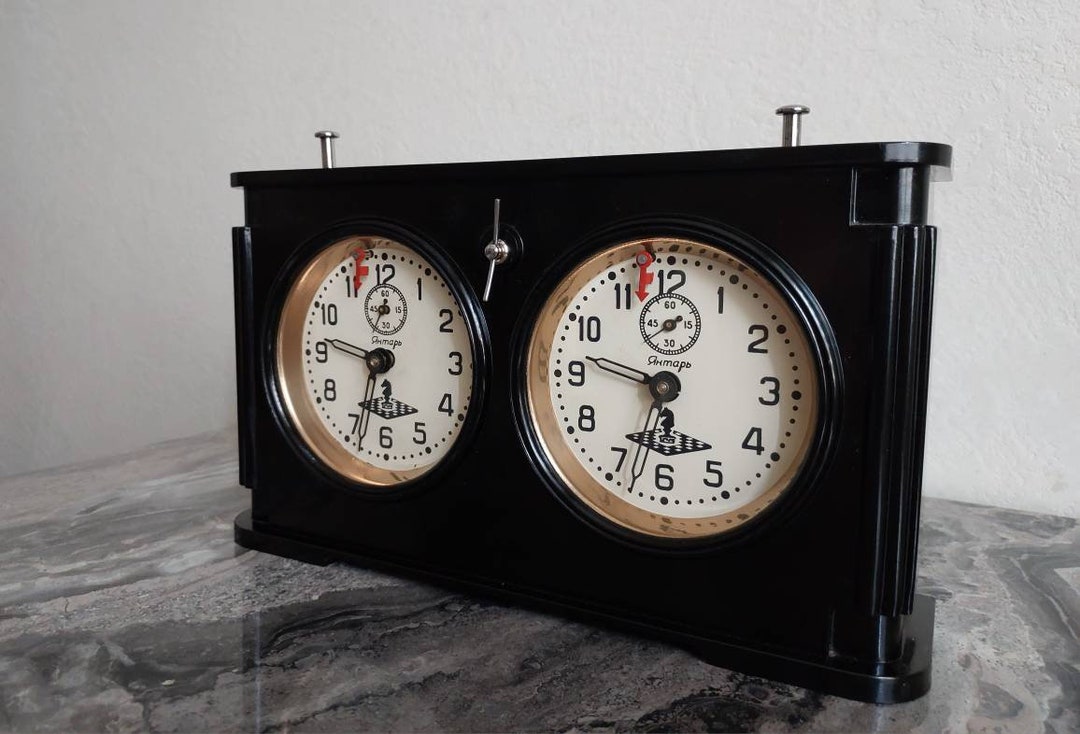 1.chess Clock Soviet Tournament Chess Clock Vintage Chess Etsy