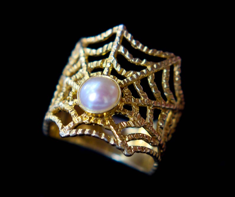 •SPIDER WEB• bronze ring