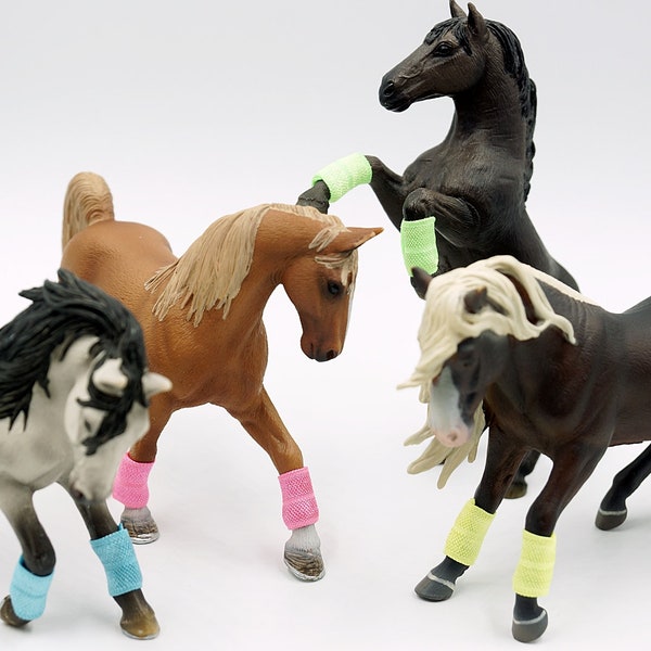 SCHLEICH or CollectA Polo Wraps - 51 colors - SOLIDS