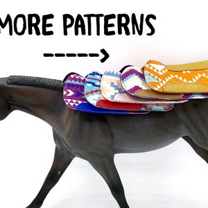 BREYER or PETER STONE Traditional 1:9 scale Western Saddle Pads &#39;Aztec/Native 2&#39; - Sewn - Ready to ship