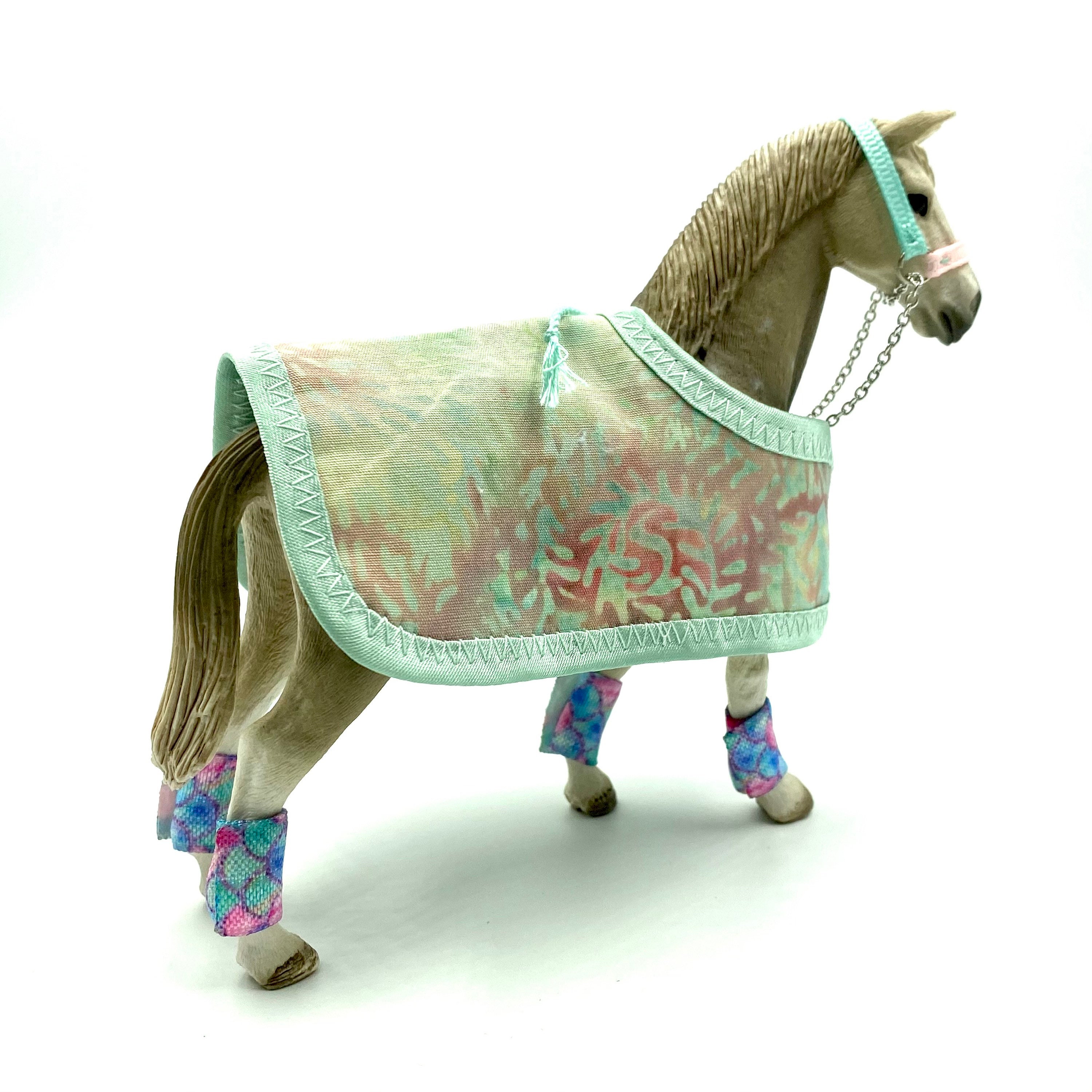 Schleich HORSE CLUB BLANKET & HALTER SET fabric toy animal accessory NEW 
