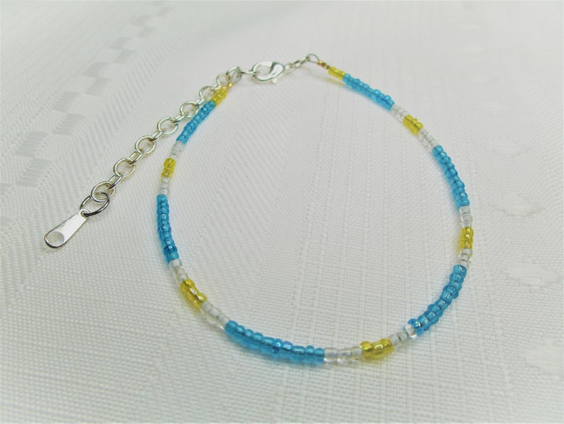 Surf anklet Glass bead Boho choker Boho Chic Anklet Seed bead jewelry Youth party favors Bracelet Choker