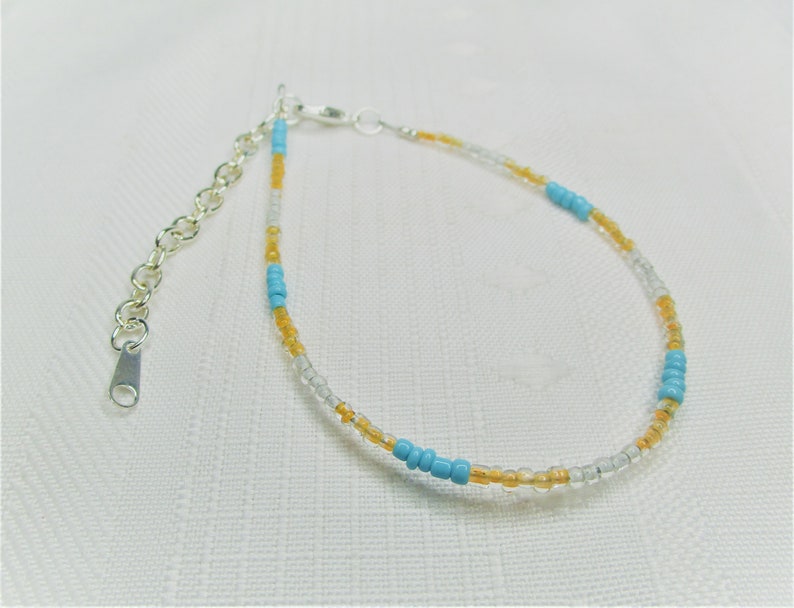 Surf anklet Glass bead Boho choker Boho Chic Anklet Seed bead jewelry Youth party favors Bracelet Choker