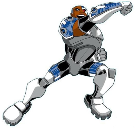 Cyborg From Teen Titans Downloadable Cross Stitch Pattern Pdf Etsy