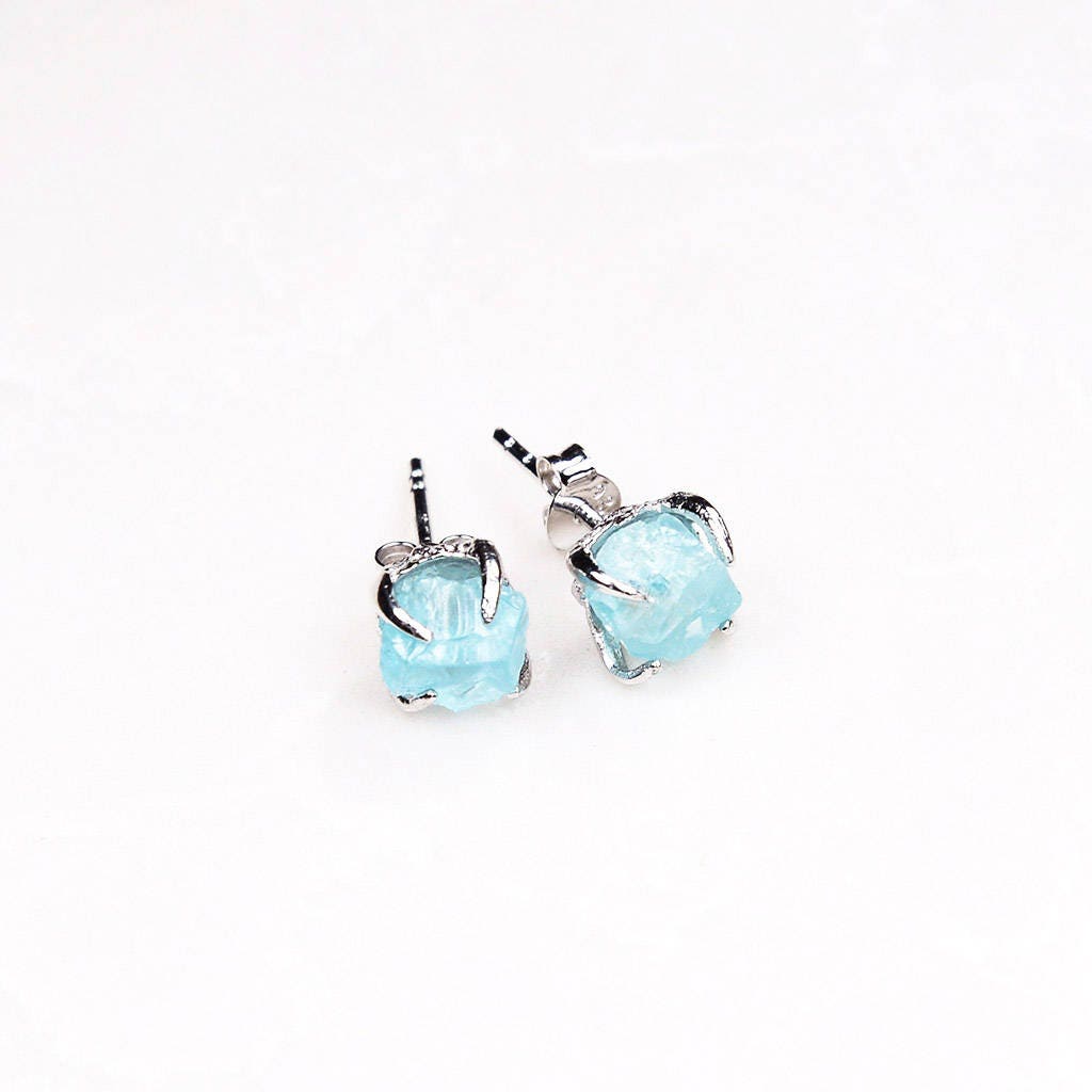 Серьги серебро Aquamarine 12501873