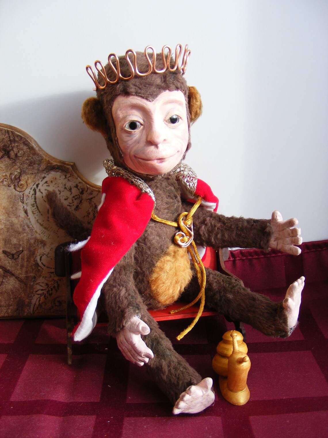 Singe OOAK Teddy poupée jouet magasin de jouets Anniversaire Etsy