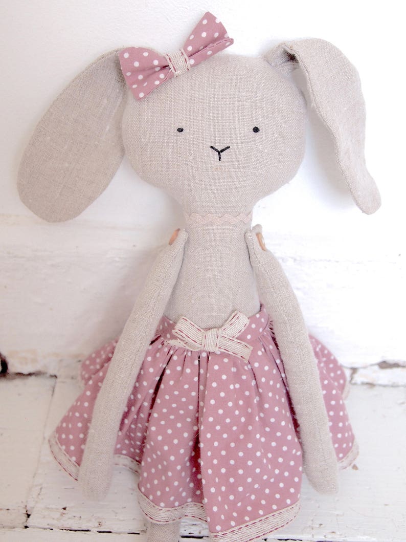 Rabbit Handmade Doll cloth dolls heirloom doll OOAK Etsy