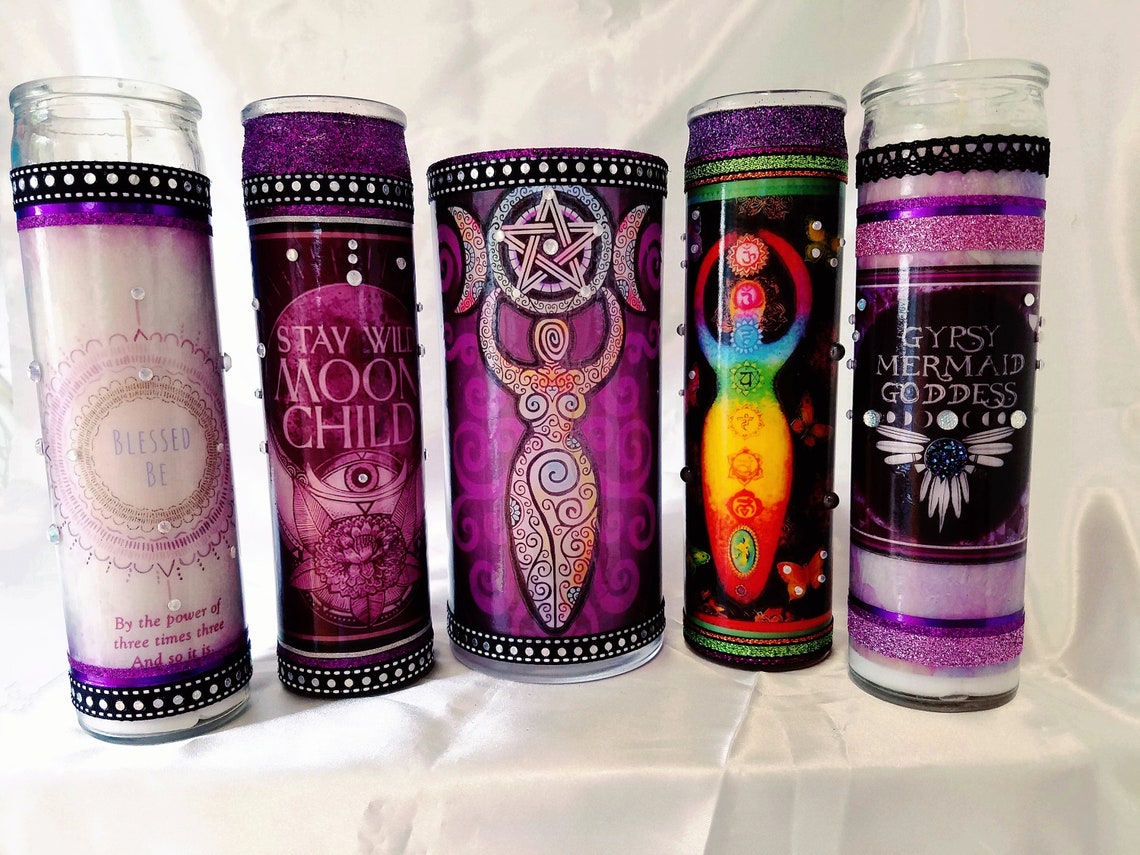 Chakra prayer candle metaphysical Etsy