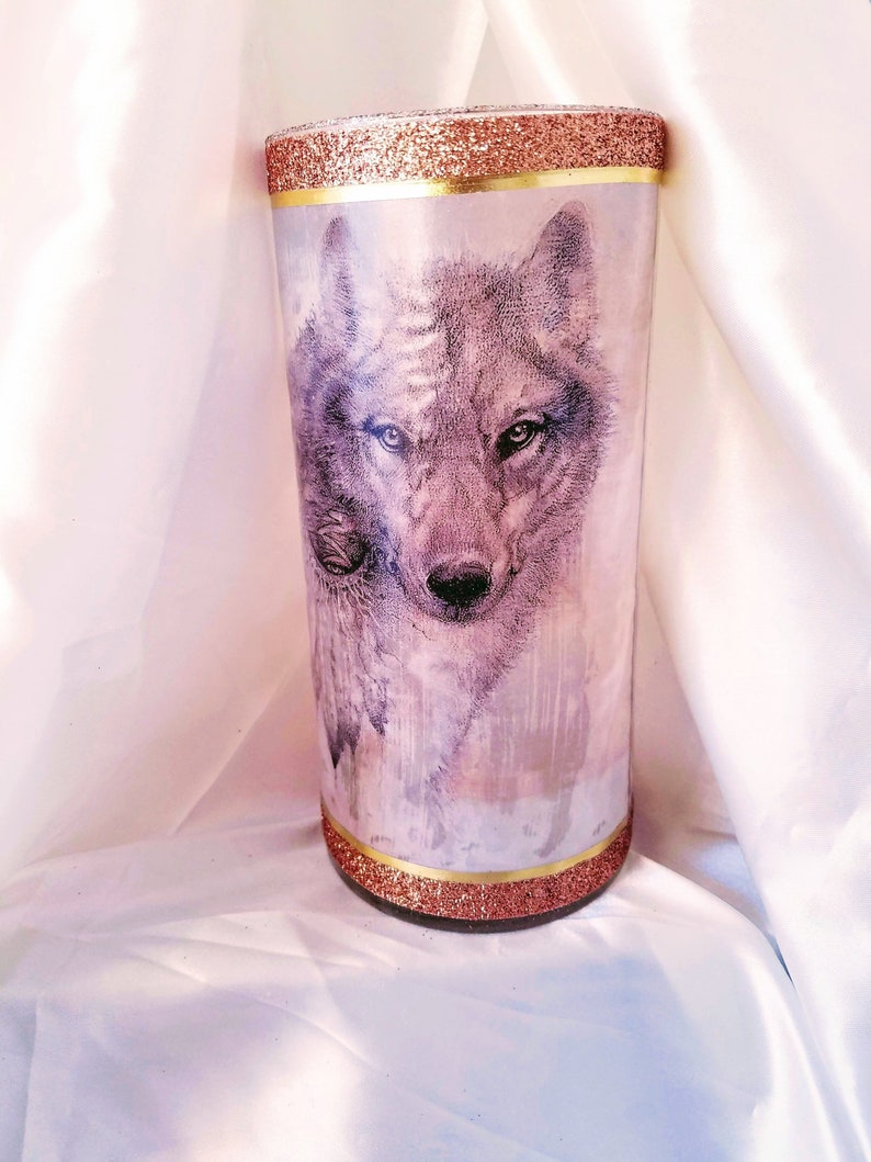 Wolf Dream Catcher Candle Holder/vase Wolf Custom Orders Etsy
