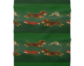 Wire dachshund Sherpa Fleece Blanket