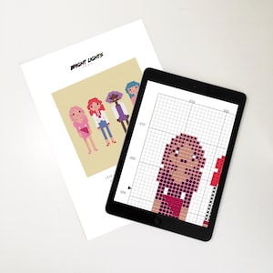 Jem and the Holograms cross stitch pattern digital download - 80s cartoon - geek embroidery