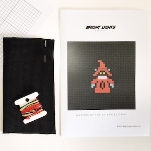 Masters of the Universe Orko cross stitch kit - 80s cartoon - geek embroidery