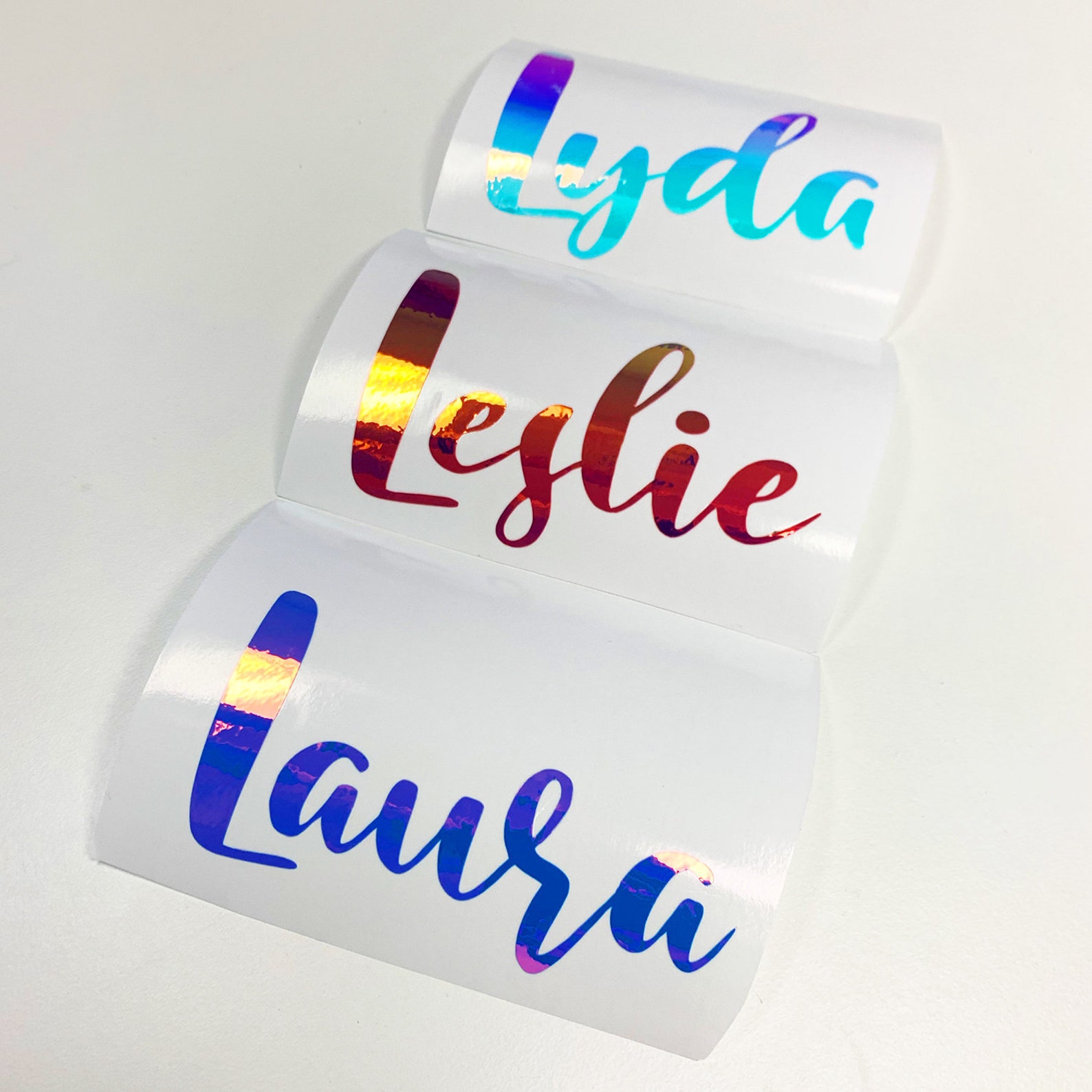 Holographic Custom Vinyl Sticker Name Decal Personalized Etsy