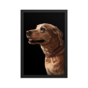 Labrador Retriever Dog Painting - Dog Pet Lovers Gift - Art Print - Wall Home Decor - Framed Poster - Gift (8x10-24x36 IN)