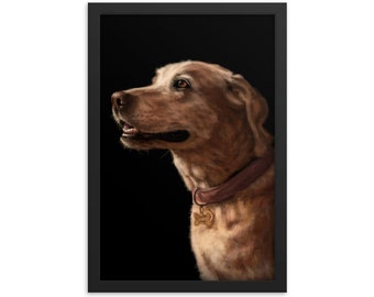 Labrador Retriever Dog Art Print: Pet Portrait Poster, Framed Option