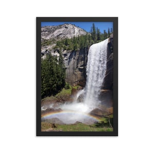 Yosemite National Park - Vernal Falls - Art Print - Wall Home Decor - Framed Poster - Gift (8x10-24x36 IN)