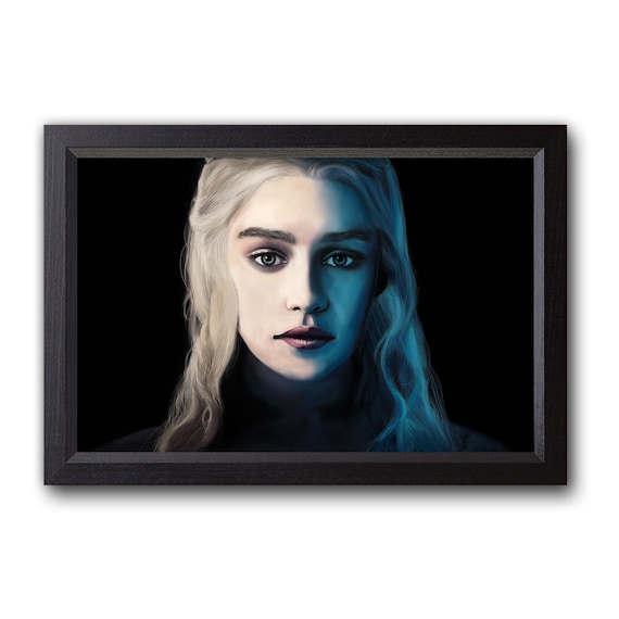 Daenerys Targaryen Game Of Thrones Painting Art Print Wall Etsy