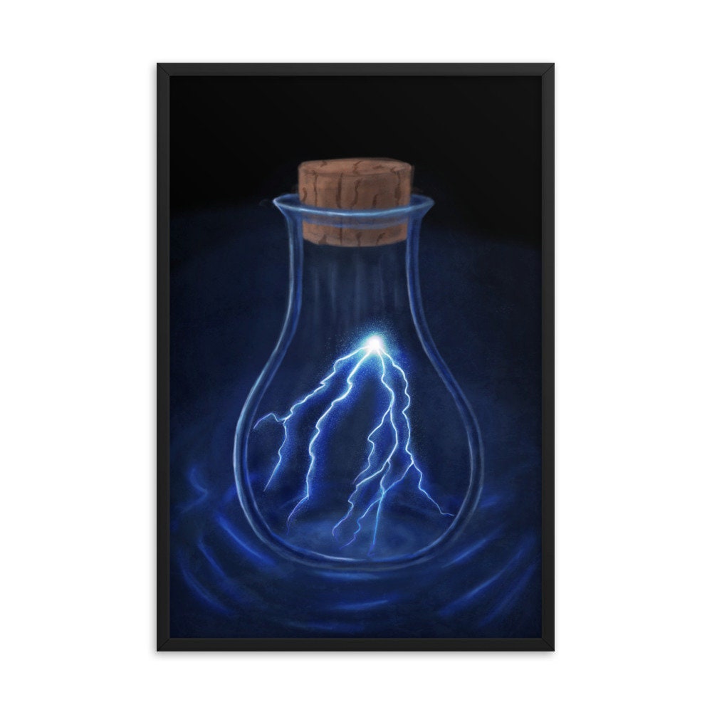 Lightning in a Bottle Painting - Art Print - Wall Home Decor
