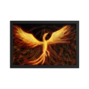Phoenix Rising Fantasy Painting - Art Print - Wall Home Decor - Poster - Gift (8x10-24x36 IN)