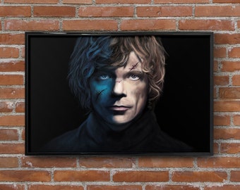 Tyrion Lannister Art Print Game of Thrones Painting Peter Dinklage Portrait Wall Art Print Matted Print Framed Print TV Poster 4"x6" 11"x17"