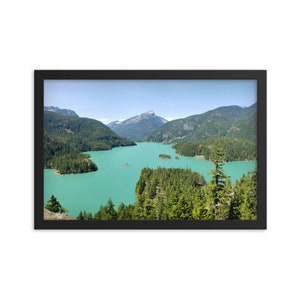 North Cascades National Park - Diablo Lake - Art Print - Wall Home Decor - Framed Poster - Gift (8x10-24x36 IN)