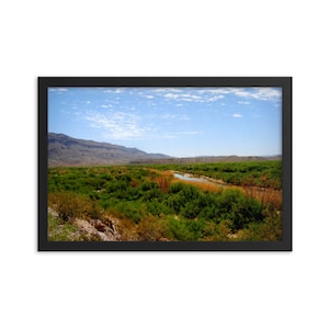 Big Bend National Park - Rio Grande Near Boquillas Canyon - Art Print - Wall Home Decor - Framed Poster - Gift (8x10-18x24 IN)