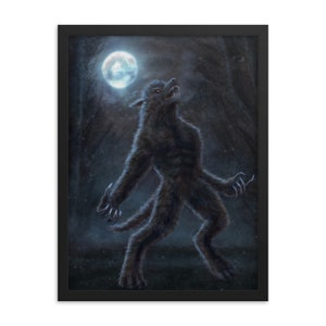 Night of the Werewolf Painting - Art Print - Wall Home Decor - Poster - Gift (8x10-24x36 IN)