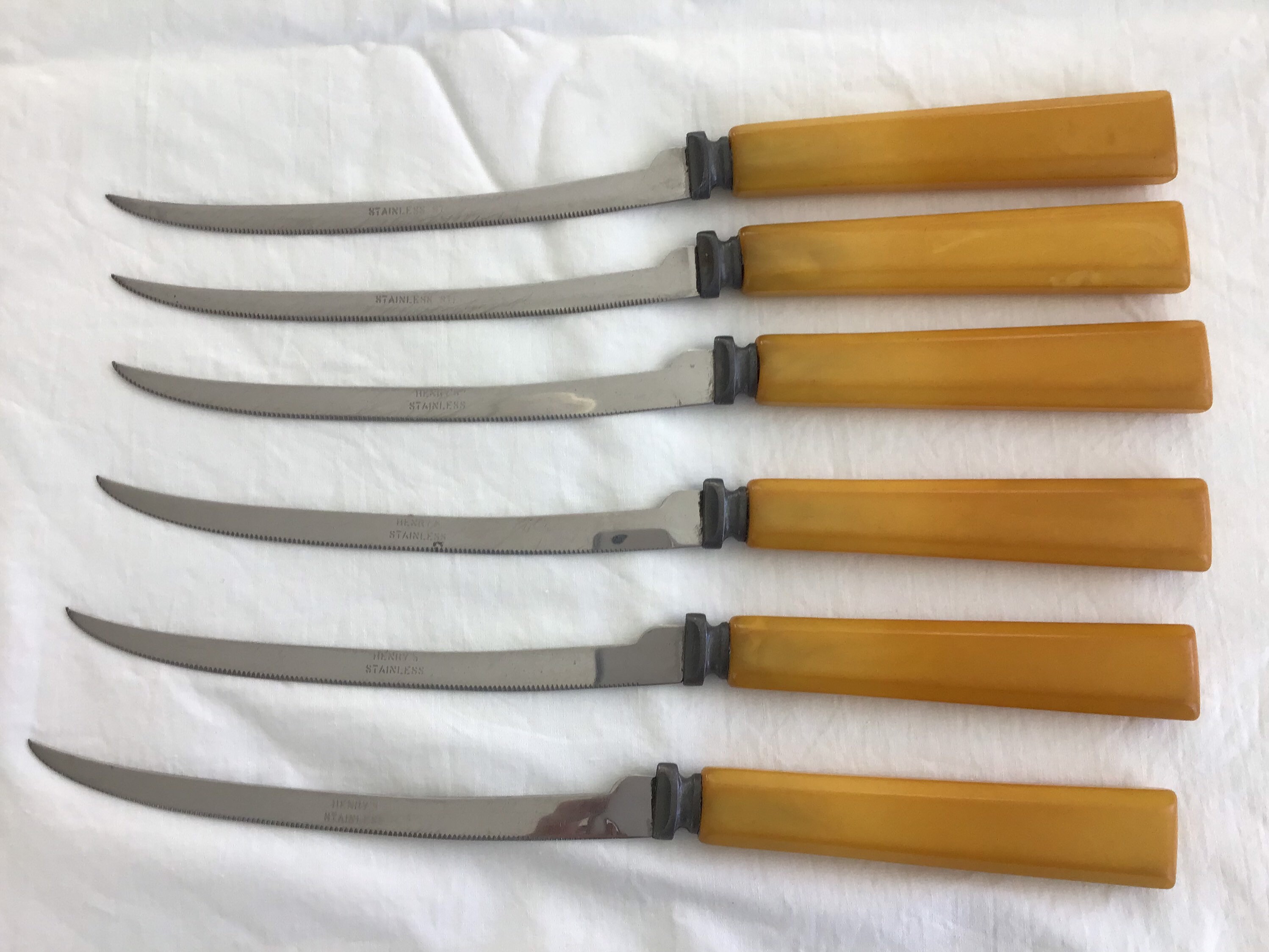 Collection of Eight Henrys Original Tomato and Steak Knives Etsy