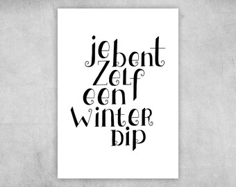 Postcard | You're a winter blues yourself | A6