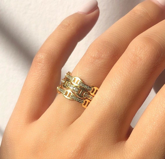 Mini Mariner Link Ring Small Gucci Link Ring Gold Gucci Link