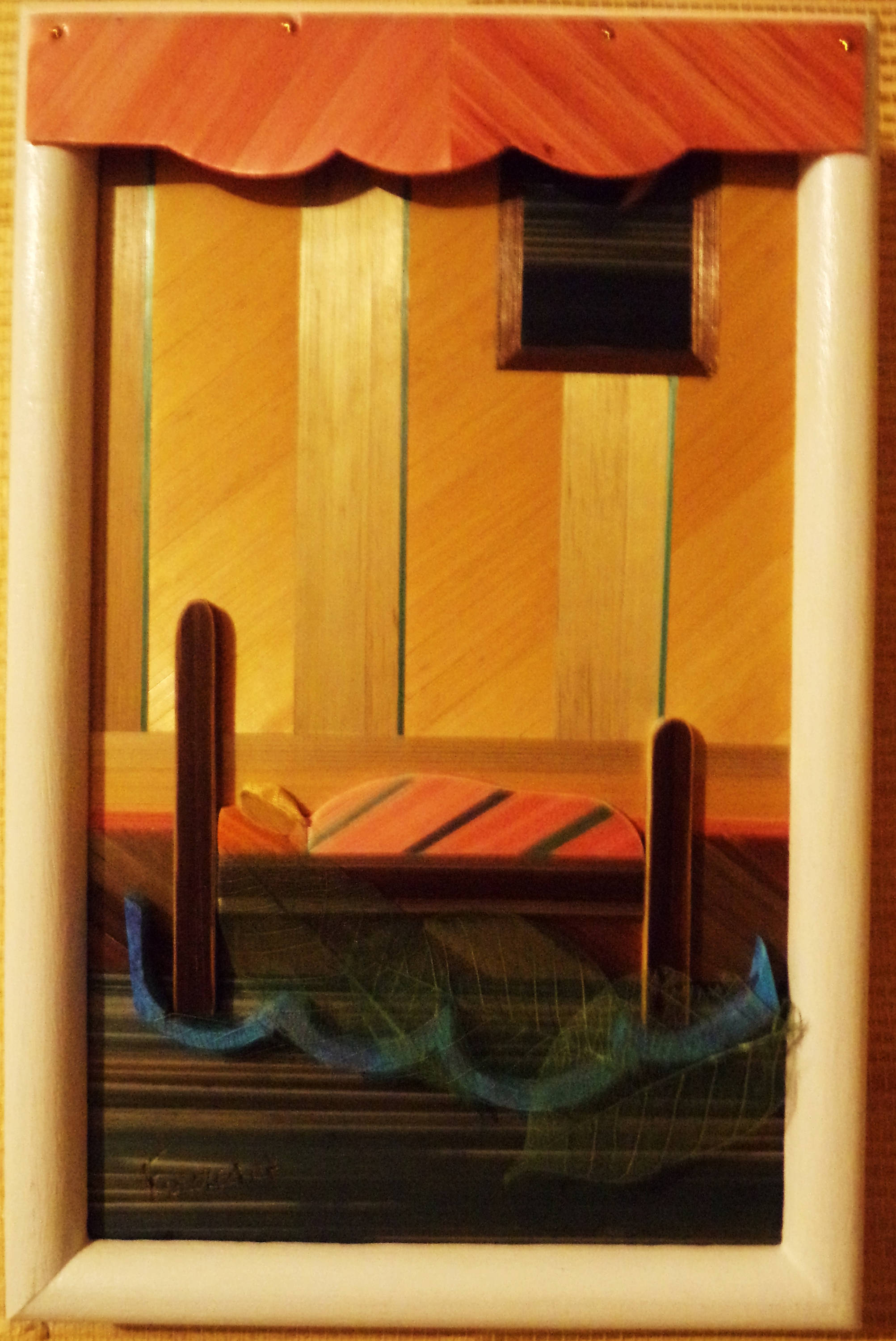 Marqueterie de Paille Tableau La Chambre